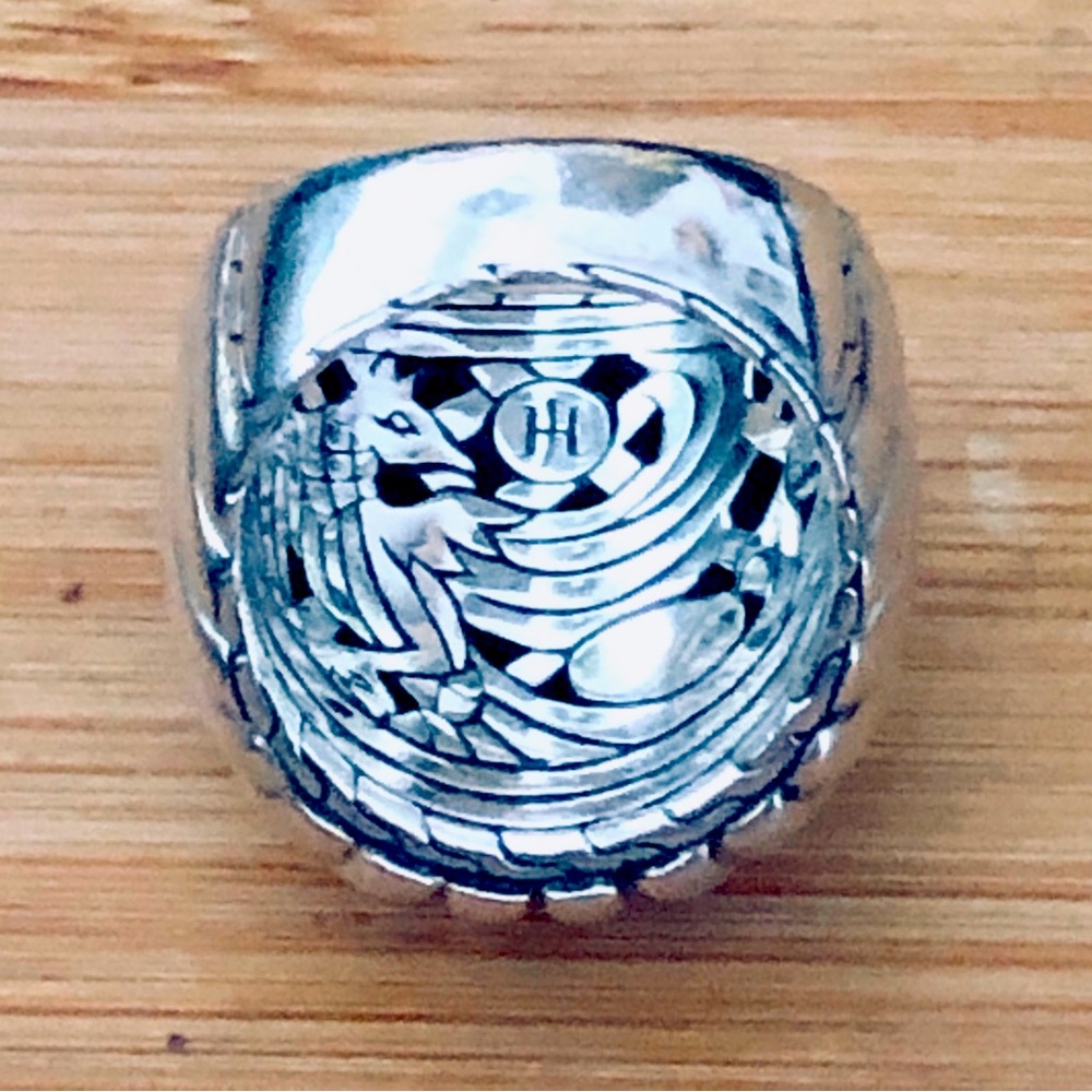 $192 John Hardy Estate Ribbed Dome Ring Sterling Well Marked Size 7 & 1/2 - Picture 2 of 8